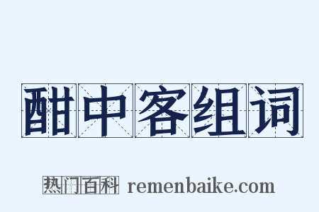 酣中客组词是什么意思的图片